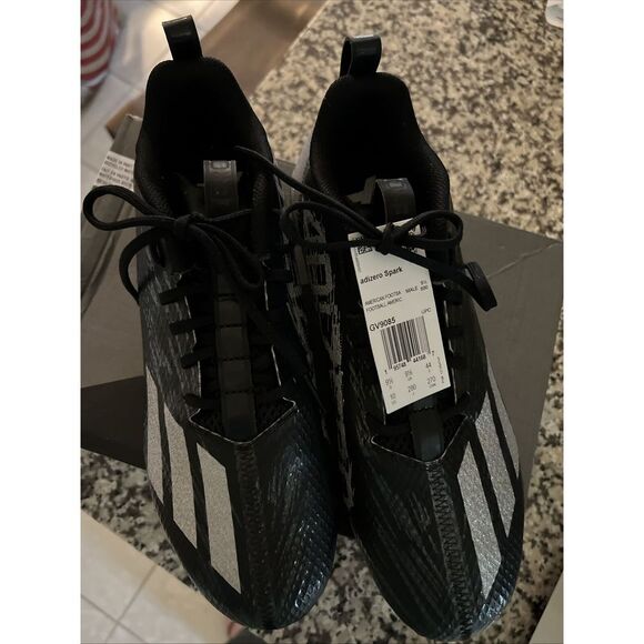 Adidas Adizero Spark Men's Size 10 Football Cleats Black‎ Grey New